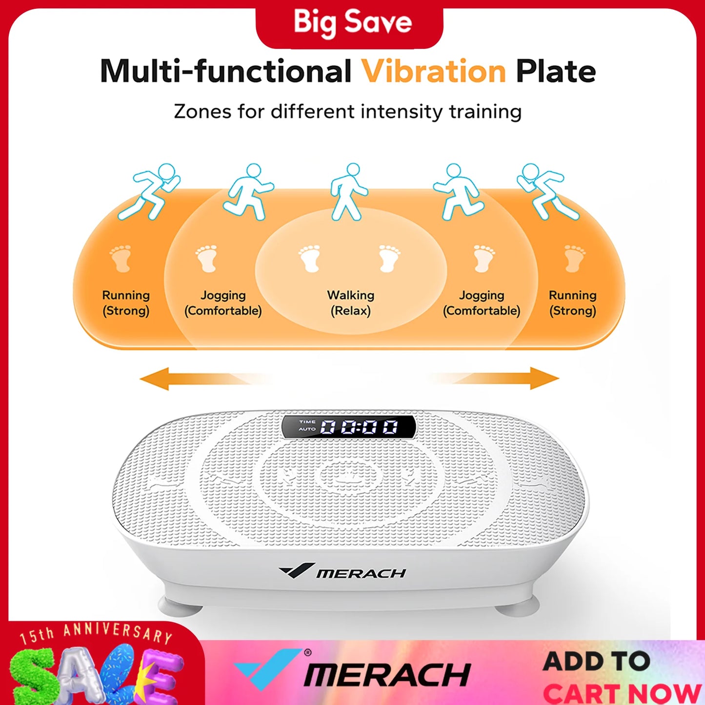 MERACH Vibration Plate Exercise Machine Whole Body Workout Platform For Fitness And Weight Loss Shaping