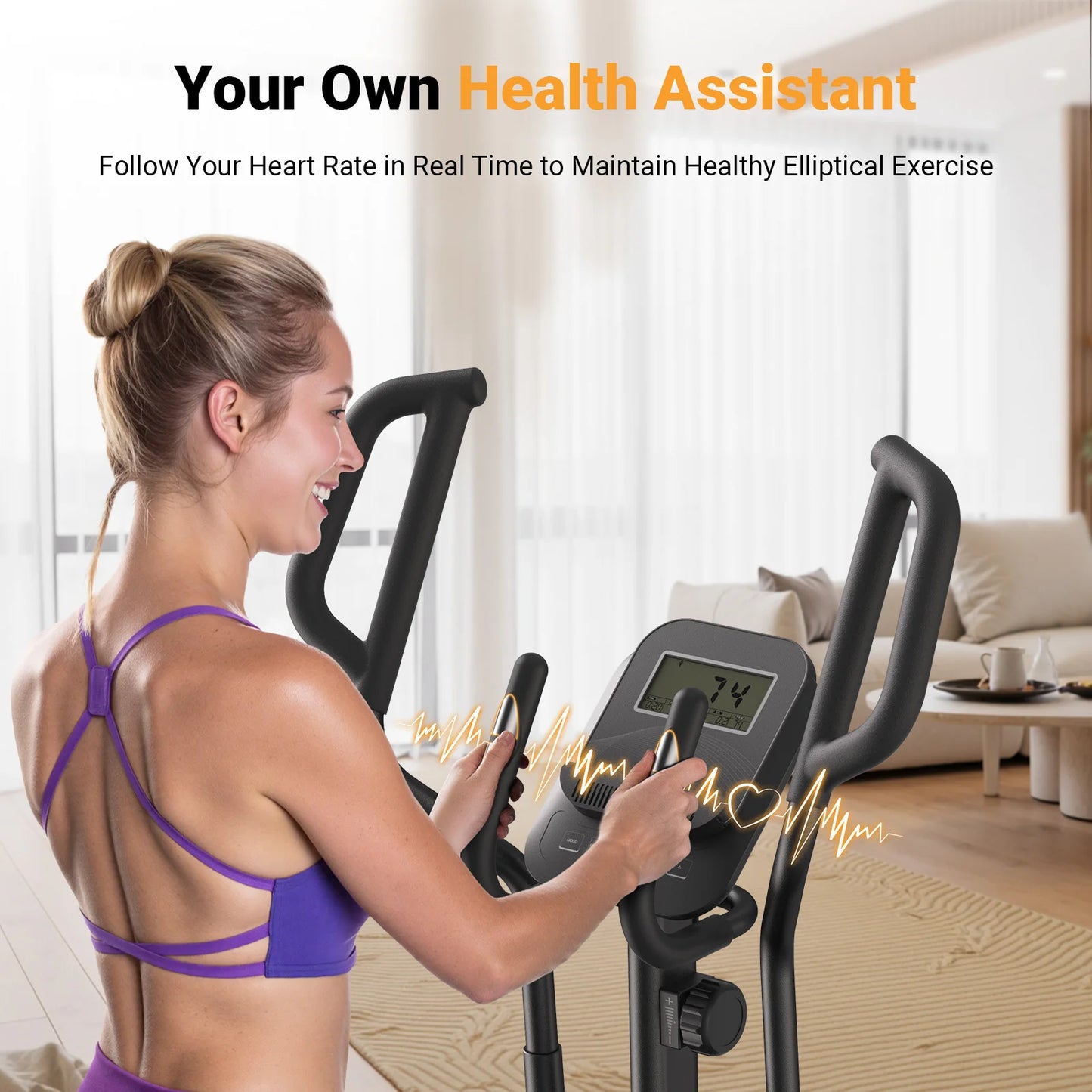 Merach Elliptical Exercise Machine With 8 Resistance Levels