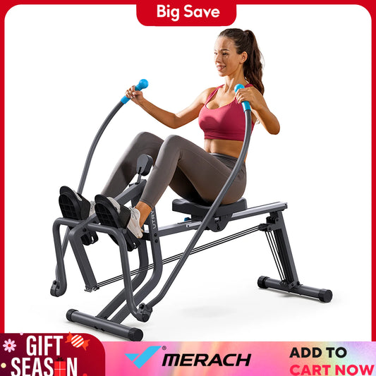 UTRYUP Sculls Rowing Machine Smooth Rowing Experience Space Saving Ergonomic Seat Adjustable Footrests Quiet Operation Home Gym