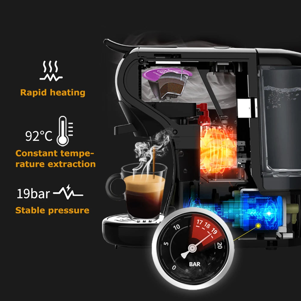 HiBREW 19 Bar 4in1 Espresso Coffee Maker for Pods System