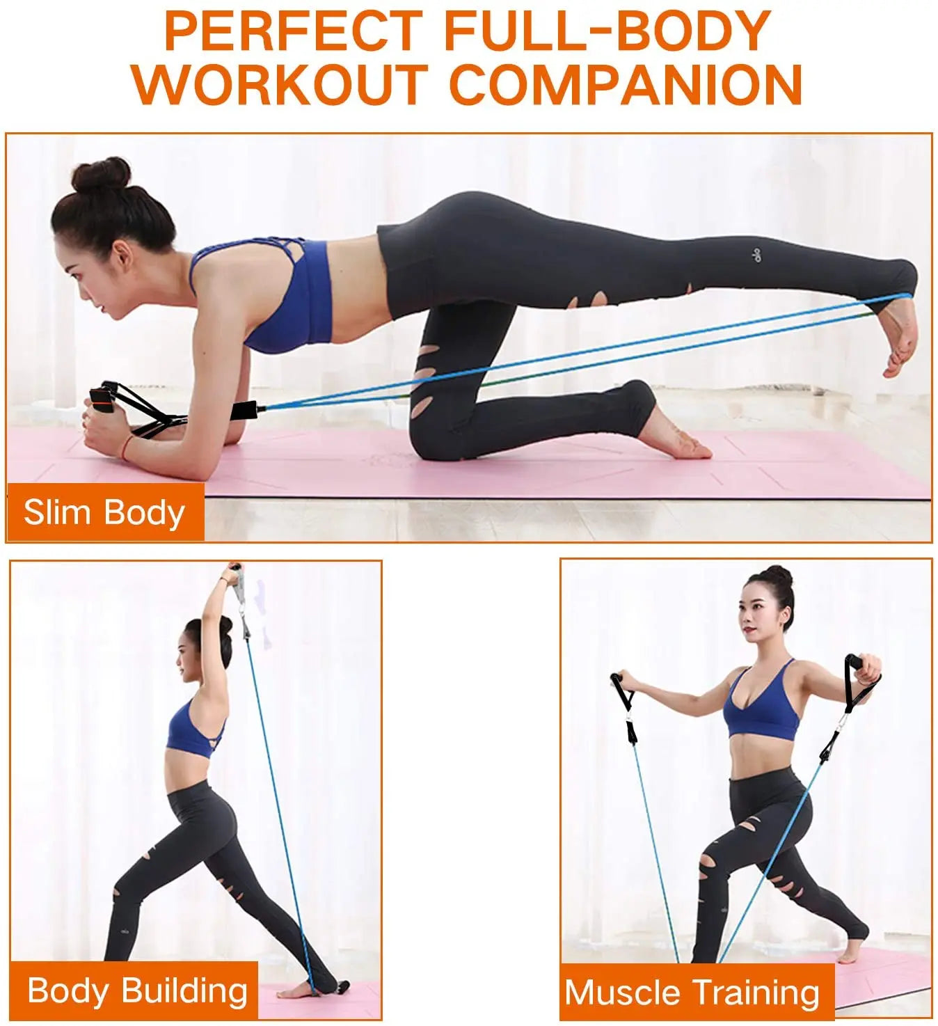 Resistance Bands Set for Home Workouts and Physical Therapy