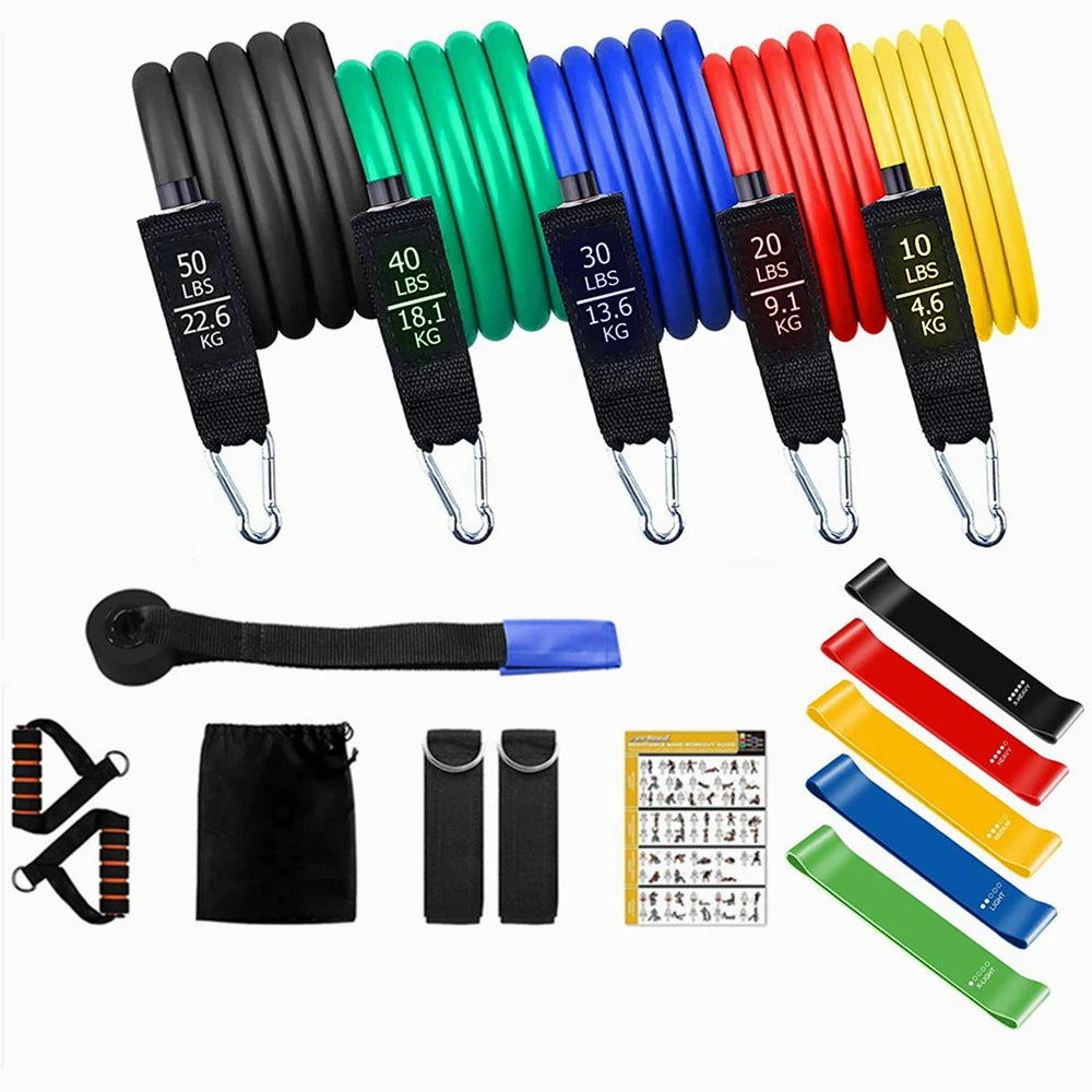 Resistance Bands Set for Home Workouts and Physical Therapy