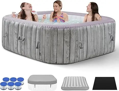 Inflatable Square Hot Tub Spa 4 To 6 Person Jets Spa