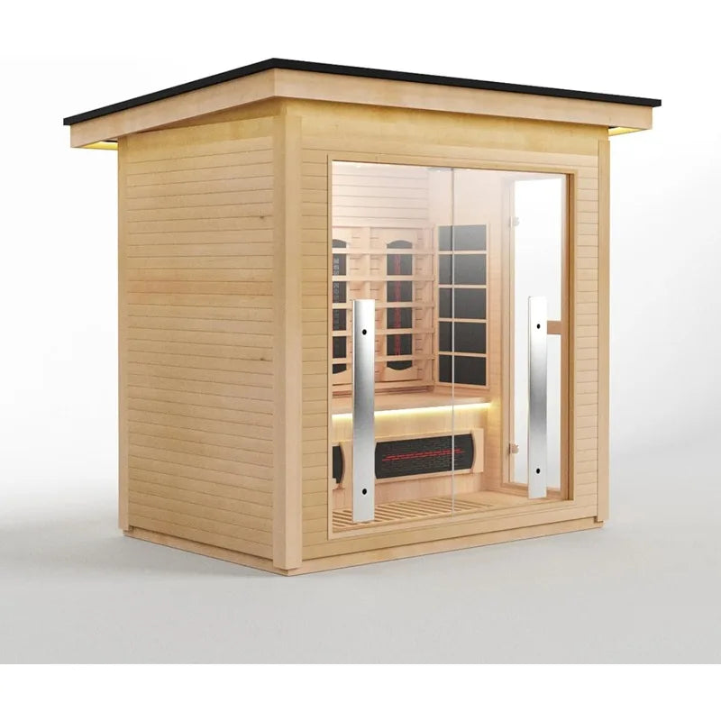 Hybrid Wood Sauna 3 To 4 Person Indoor Outdoor Wifi