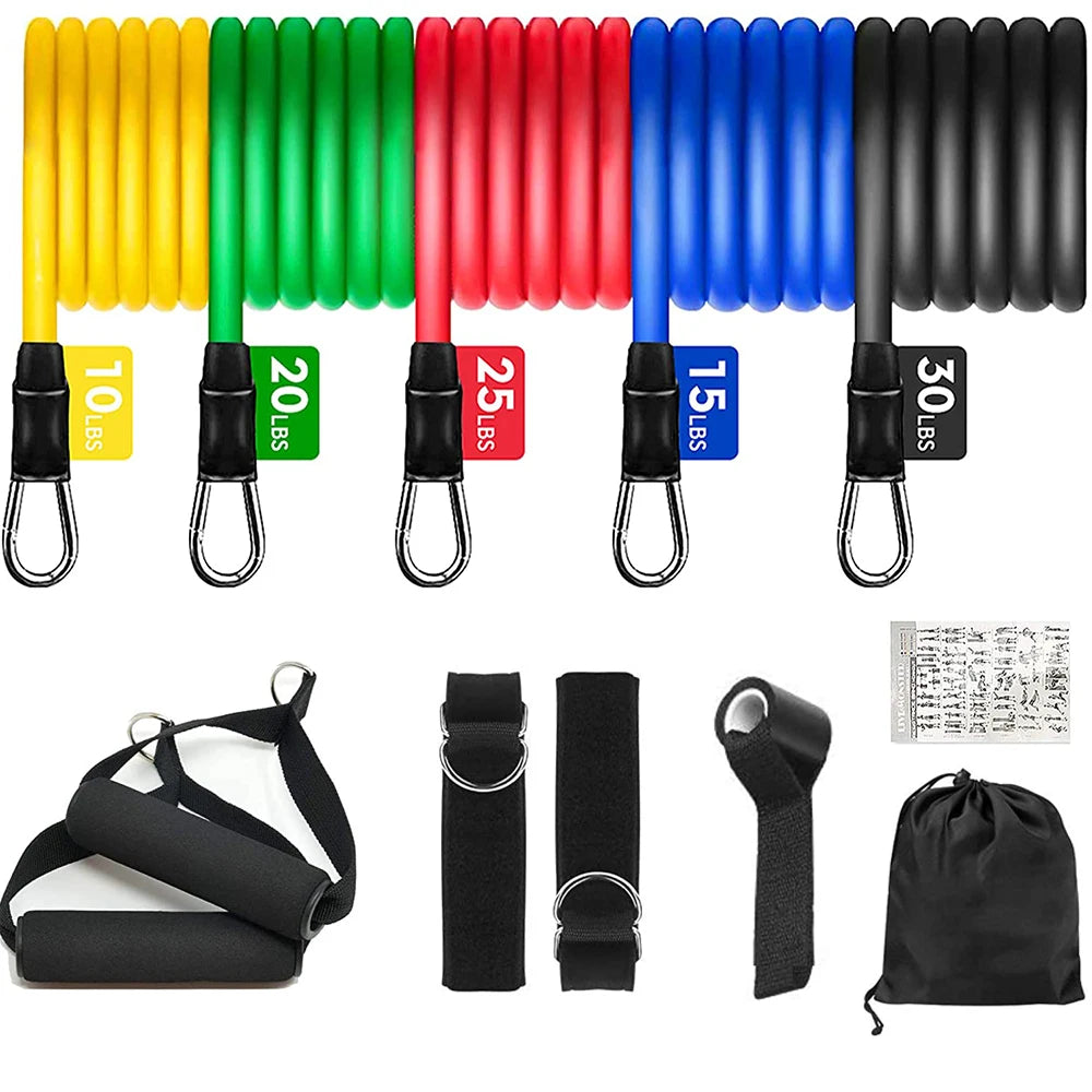 KUUBE Resistance Bands Set 11Pcs for Home Gym Training