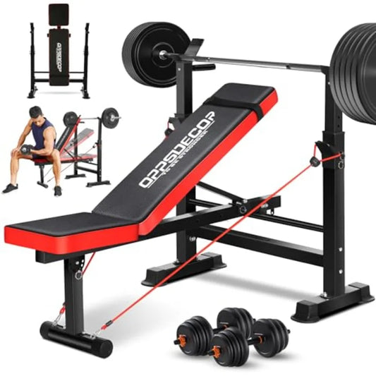 XMSJ 6In1 All Purpose Weight Bench With Leg Extension Rack