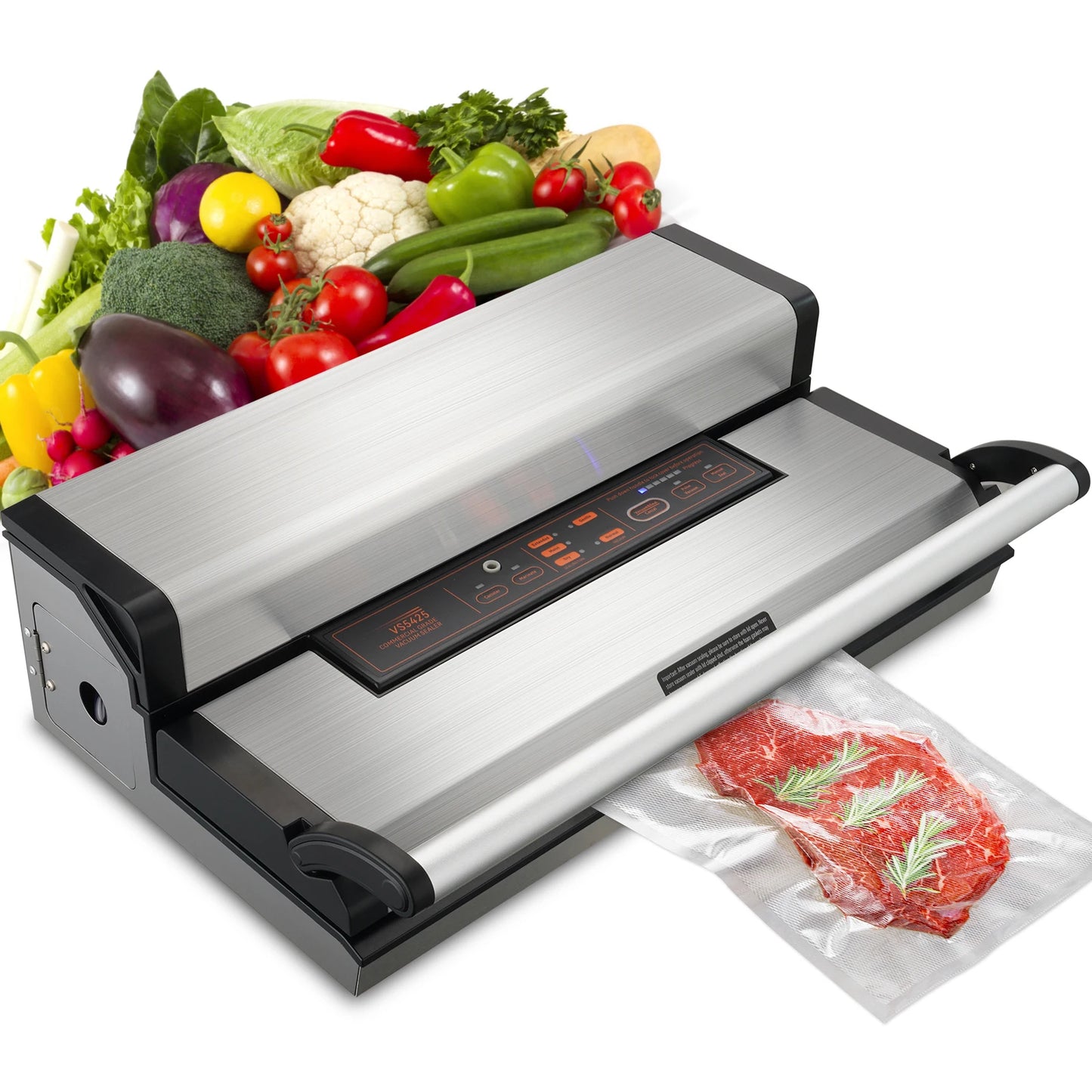 SucceBuy Multifunction Vacuum Sealer Machine With Bag Cutter Storage