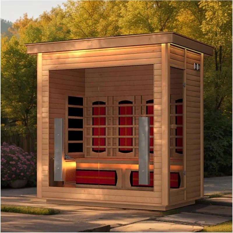 Hybrid Wood Sauna 3 To 4 Person Indoor Outdoor Wifi