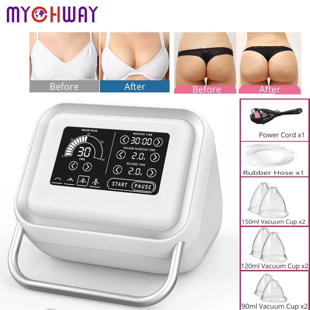 Vacuum Therapy Machine Butt Vacuum Machine with Buttock Cups Cupping Therapy Set with Six Butt Lifting Cups