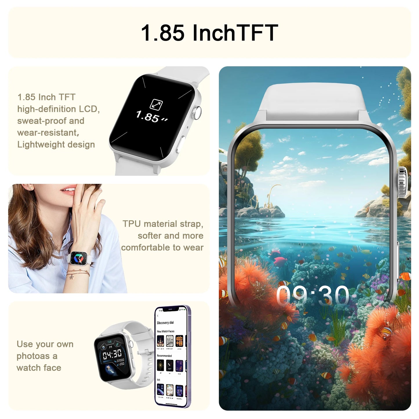 Blackview Smartwatch With Bluetooth Call Heart Rate SpO2