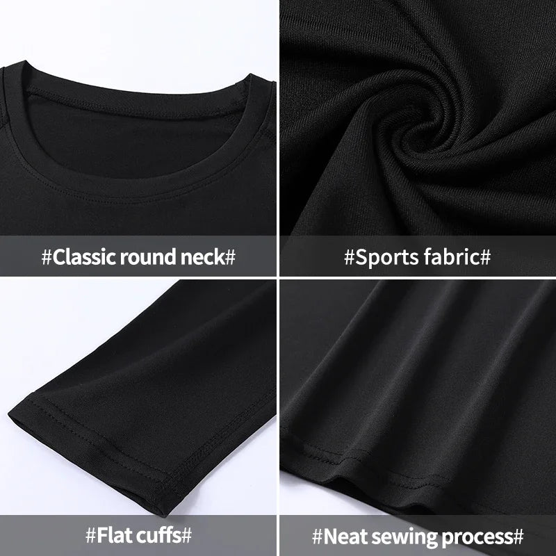 Fitness Clothes Tights Men's Quick Drying Long Sleeved Sports Underwear Suit Football Training Basketball Base Ski Four Seasons