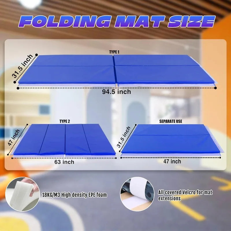 YTYIN Foldable Gymnastics Bar For Kids Teens Adjustable