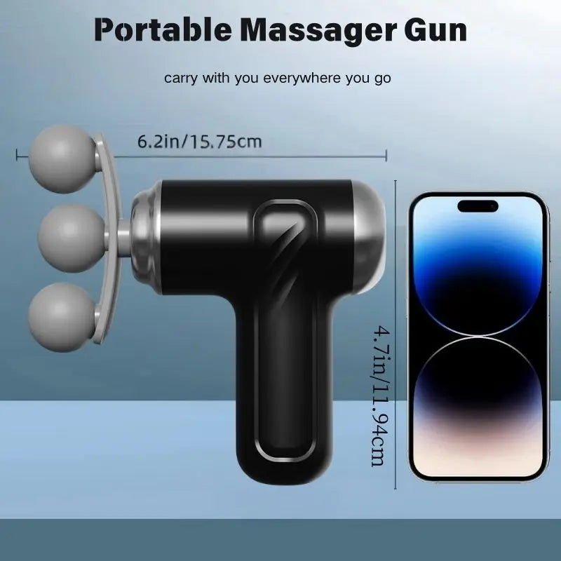 Triple Mini Fascia Gun With 6 Modes For Body Relief