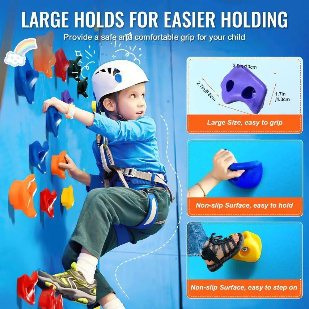 72 Rock Climbing Holds for Indoor and Outdoor Use Rock Wall Climbing Grips