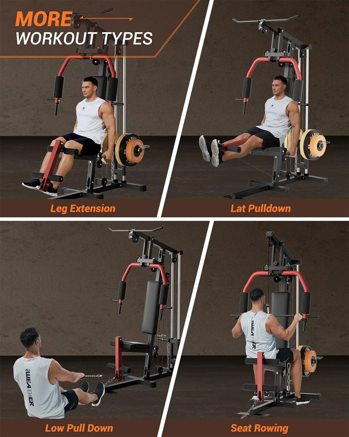 HiMISS Full Body Workout Gym Machine With Pulley System