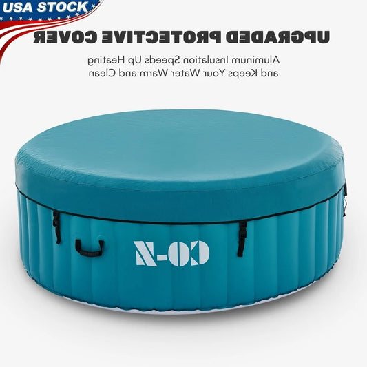 XMSJ Inflatable Hot Tub Portable Spa With 120 Jets Pump