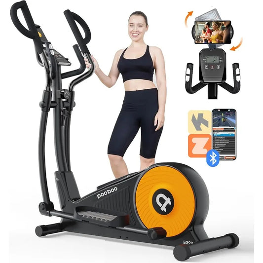 pooboo Elliptical Machine, Elliptical Exercise Machine with 16-Level Resistance&Hyper-Quiet Magnetic Driving System