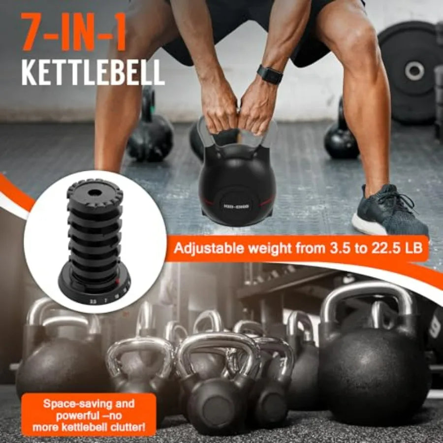 LISM Adjustable Kettlebell Weight Set With Ergonomic Grip