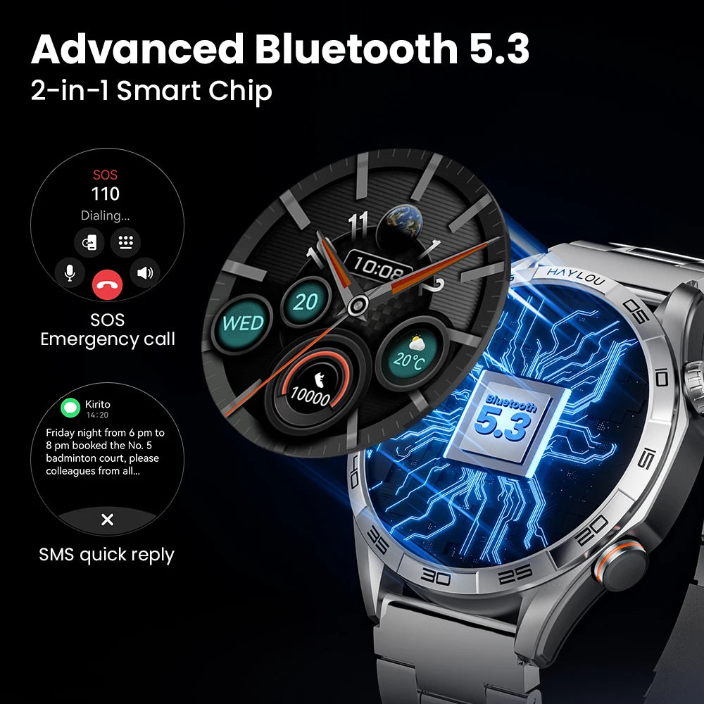HAYLOU Solar 5 Voice Calling Smartwatch Health Tracking