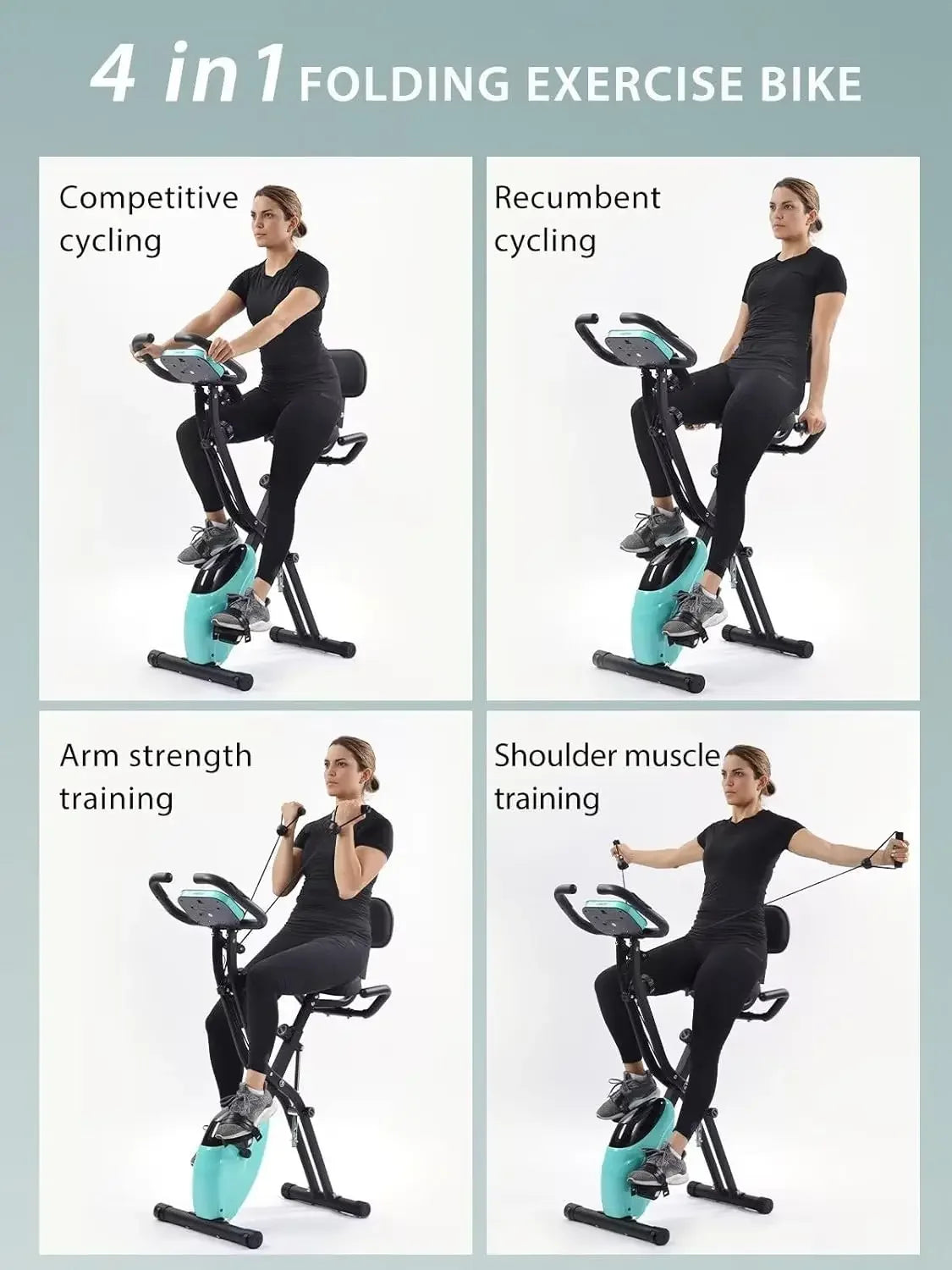 Decoration 4 In 1 Recumbent And Upright Home Exercise Bike