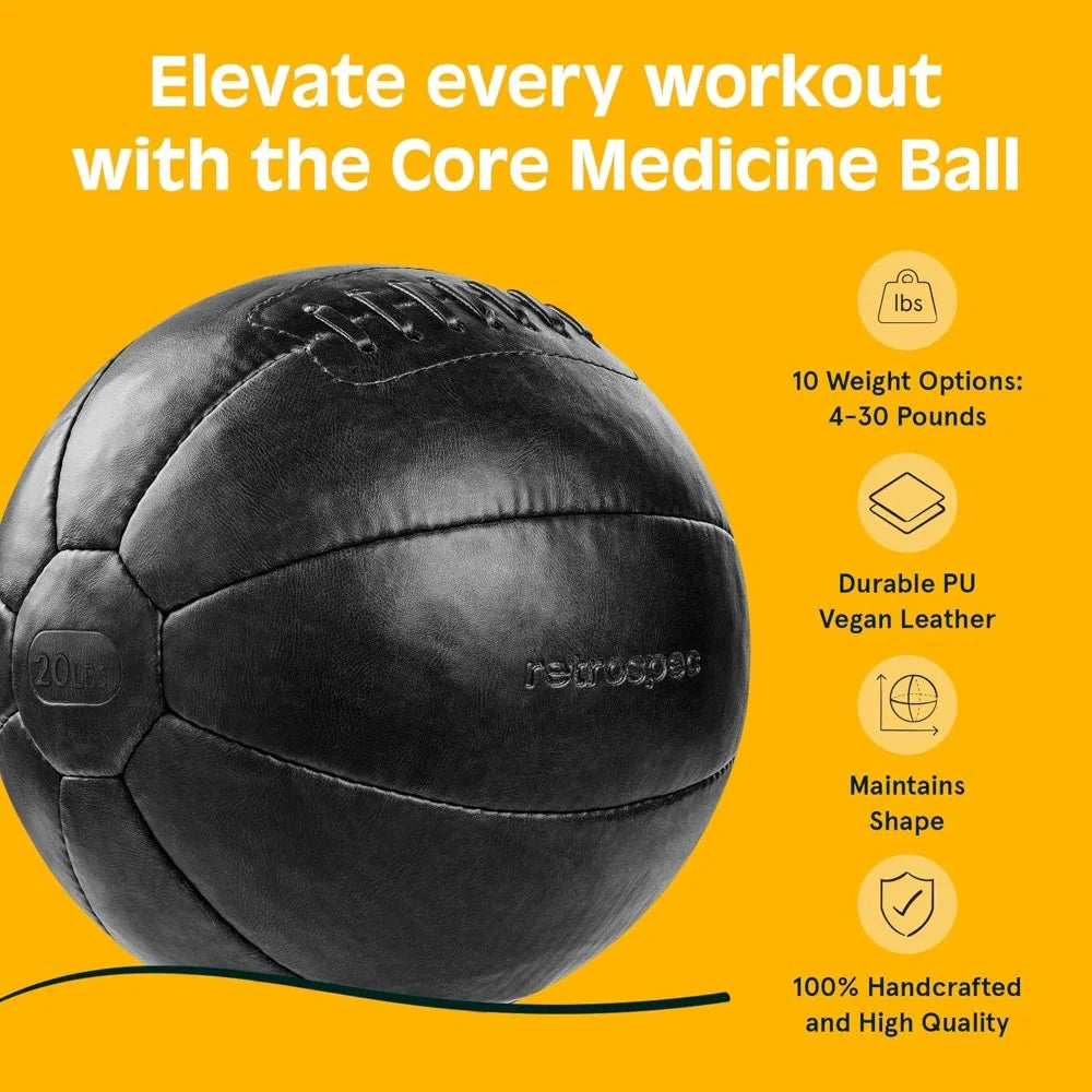 Retrospec Core Weighted Medicine Ball Soft Touch Grip
