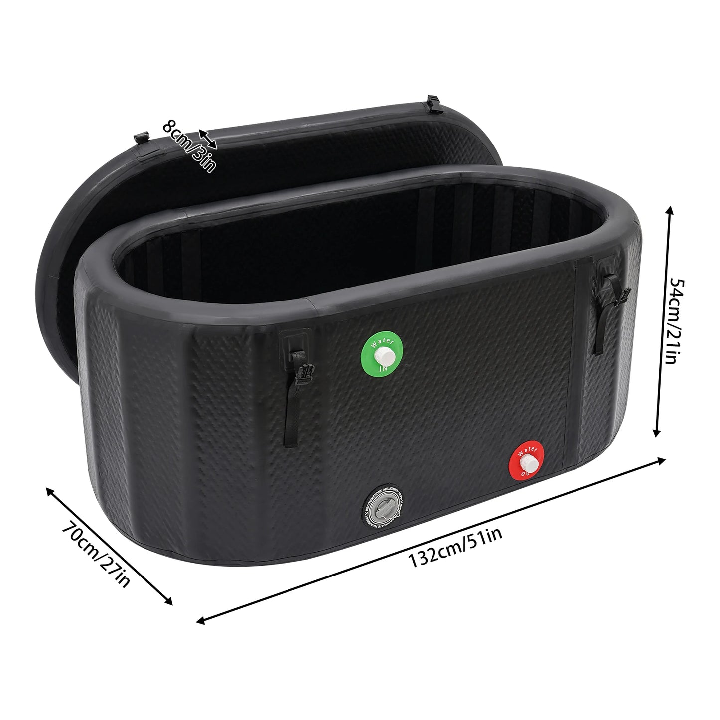Hign-concerned Inflatable Cold Plunge Tub Insulated Lid