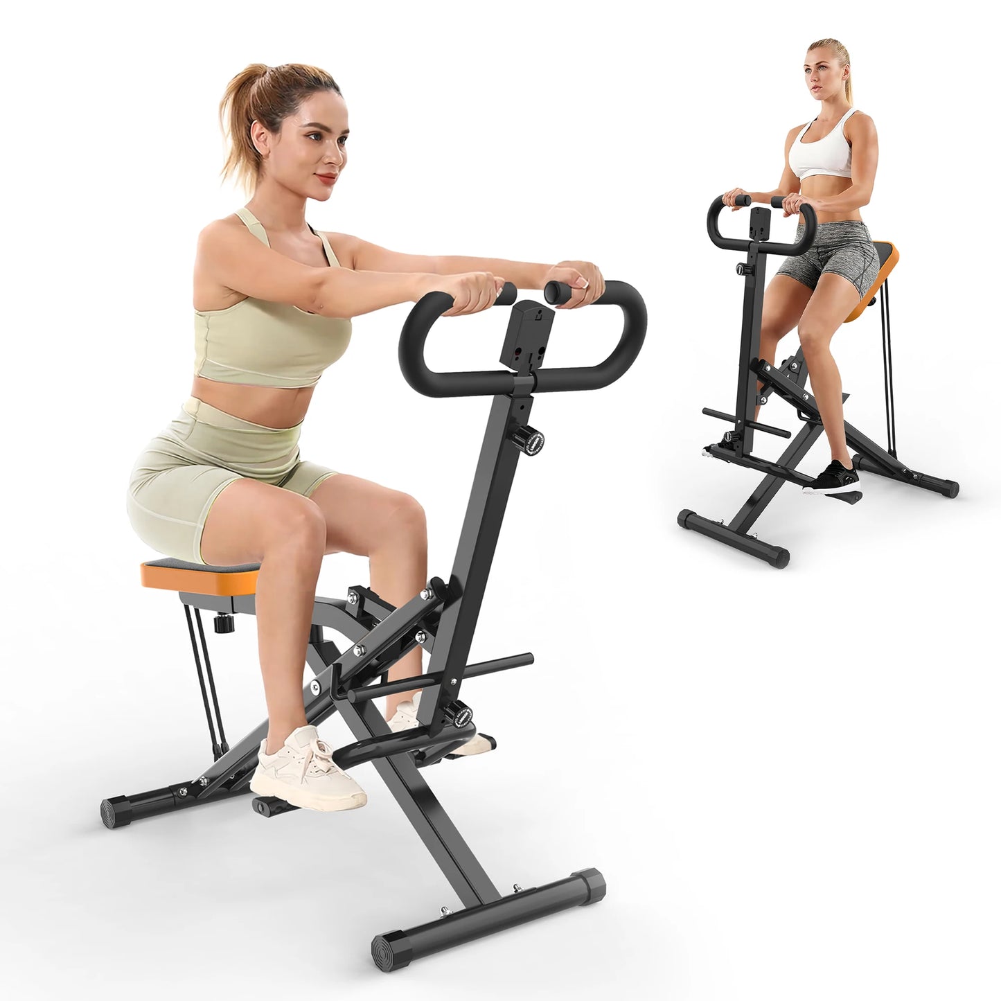 Foldable Squat Machine with Resistance Bands for Gluteus Maximus Training and Core Exercise