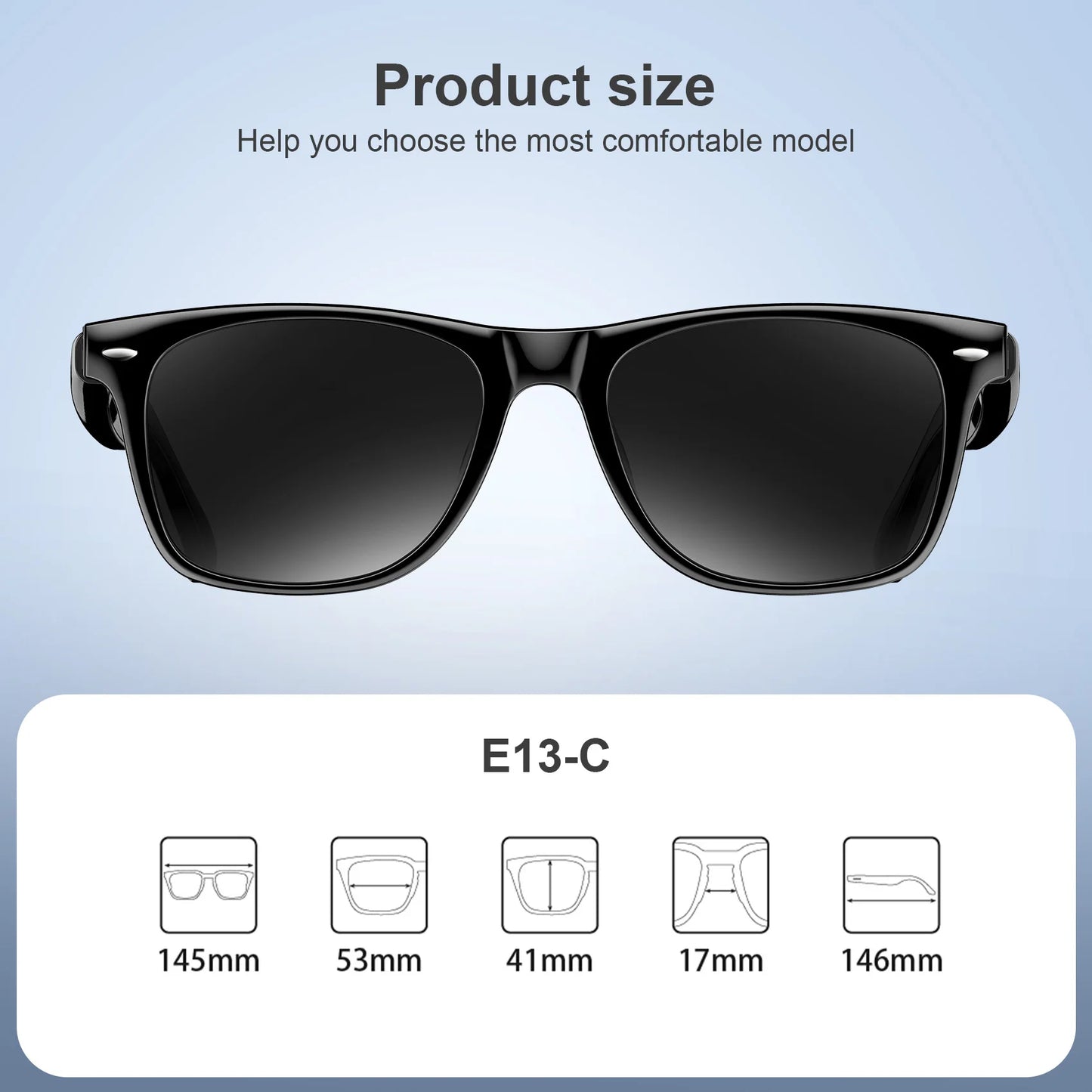 Blackview Bluetooth Smart Glasses with Built-in Speaker