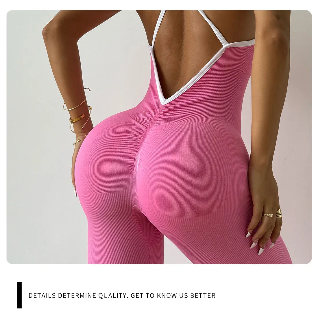 OLOEYERCN Cross Back Jumpsuit Women Yoga Bodysuit Fitness