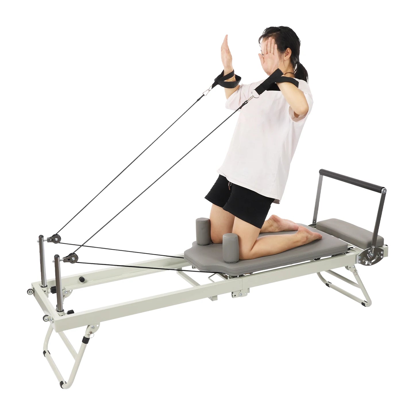 Foldable Pilates Reformer Machine Multifunctional Yoga Fitness Equipment