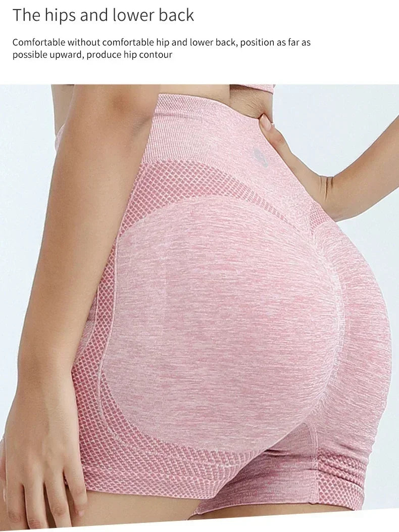 Yoga Set Women Seamless Sports Bra Leggings Shorts Fitness