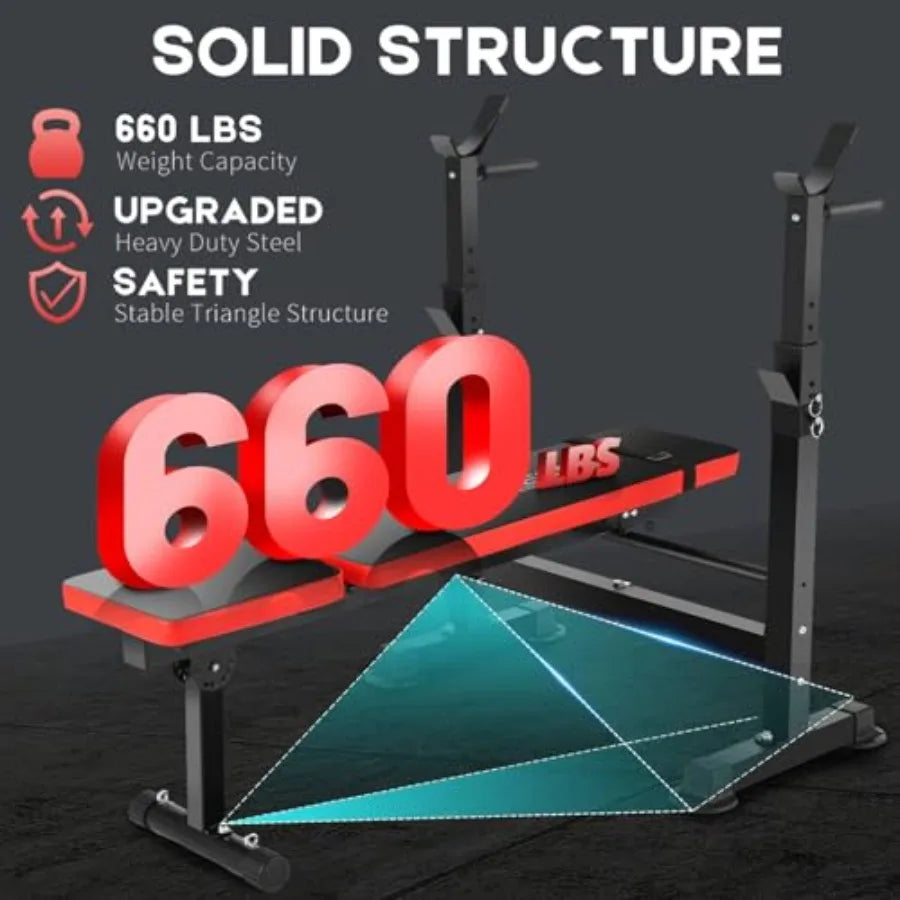 XMSJ 6In1 All Purpose Weight Bench With Leg Extension Rack