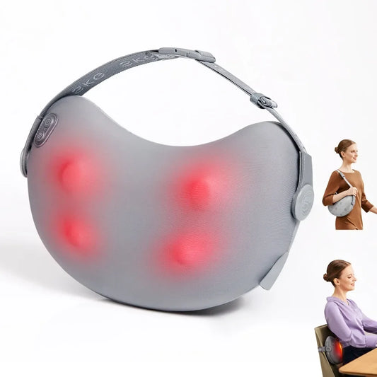 SKG Shiatsu Back Massager for Pain Relief Deep Tissue Gifts for Men Women Dad Mom with Heat Cordless 4D Kneading Back Massager