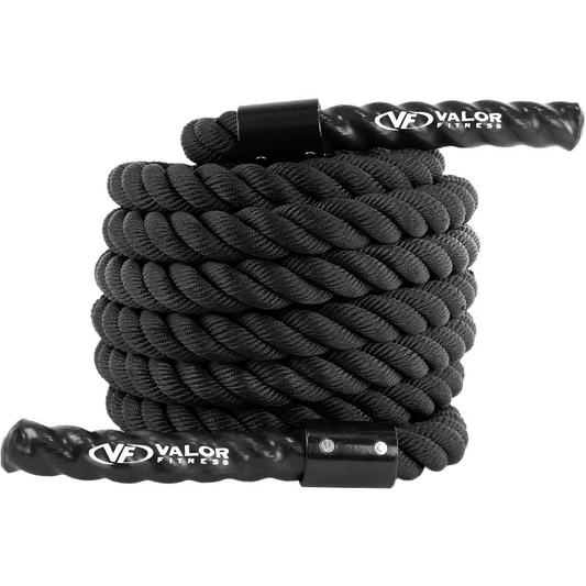 Valor Fitness Braided Nylon Battle Rope With Protective Sleeve