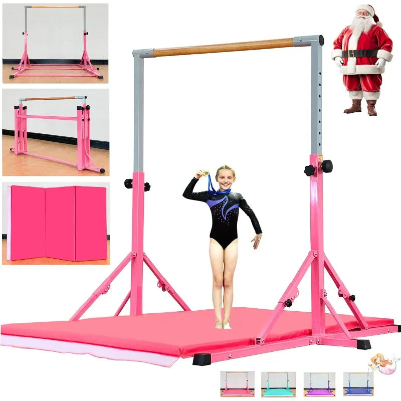 YTYIN Gymnastics Bar For Kids And Teens Kip Bar Foldable