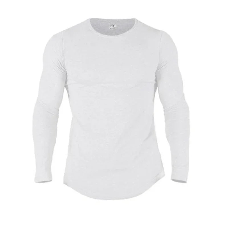 Cotton Breathable Long Sleeve Gym Shirt For Workout