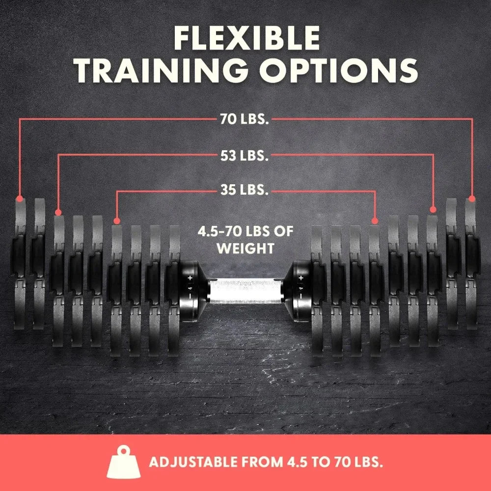 Hign-concerned Adjustable Dumbbell 9 in 1 Weight Options