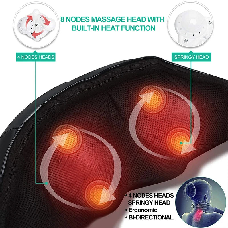 Medcursor Shiatsu Neck And Shoulder Back Massager Heated U Shape