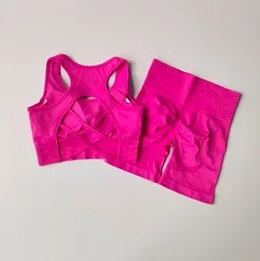 Skin Of Skin High Waist Fitness Set For Women Sport Bra