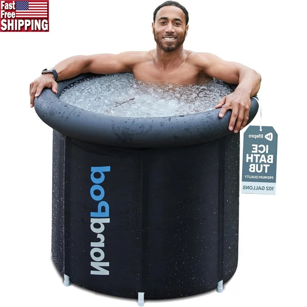 XMSJH Portable Cold Plunge Tub With Insulated Lid And Bag