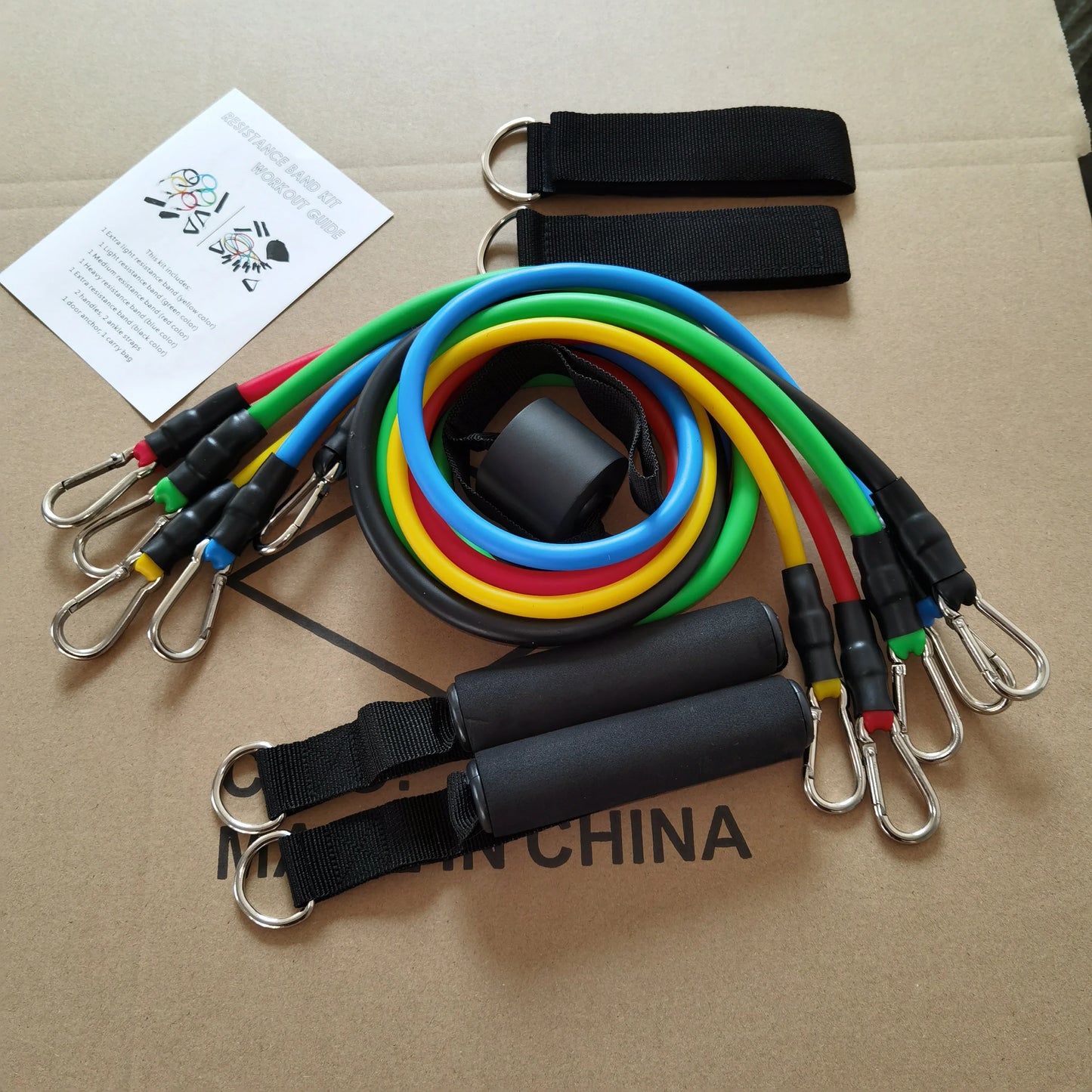 11 Pieces/Set Crossfit Latex Resistance Band Training Exercise Tube Yoga Rope Pull Elastic Rubber Expander Fitnes Equipment Belt