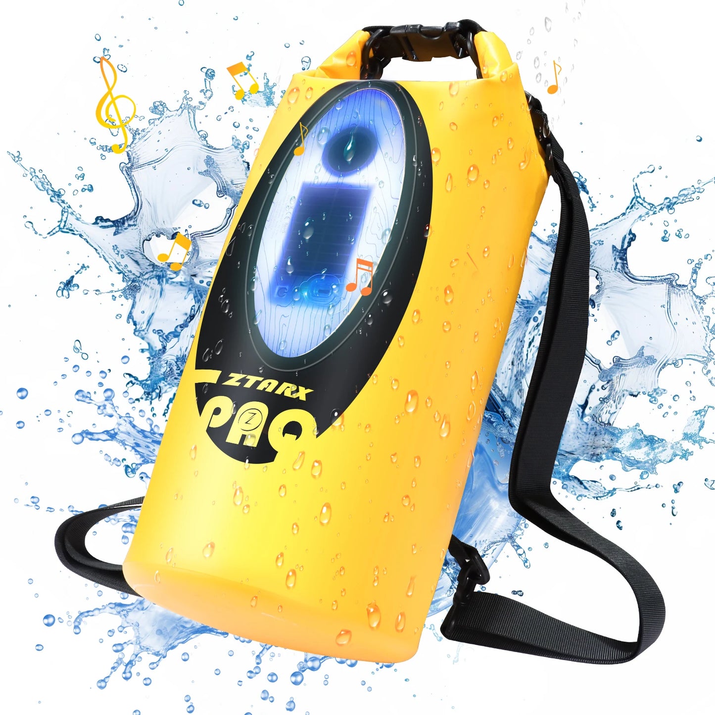 SELORSS Solar Powered Waterproof Backpack Bluetooth Speaker
