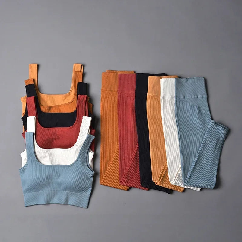 Jiniamour Seamless Sport Yoga Set For Women Fitness Wear