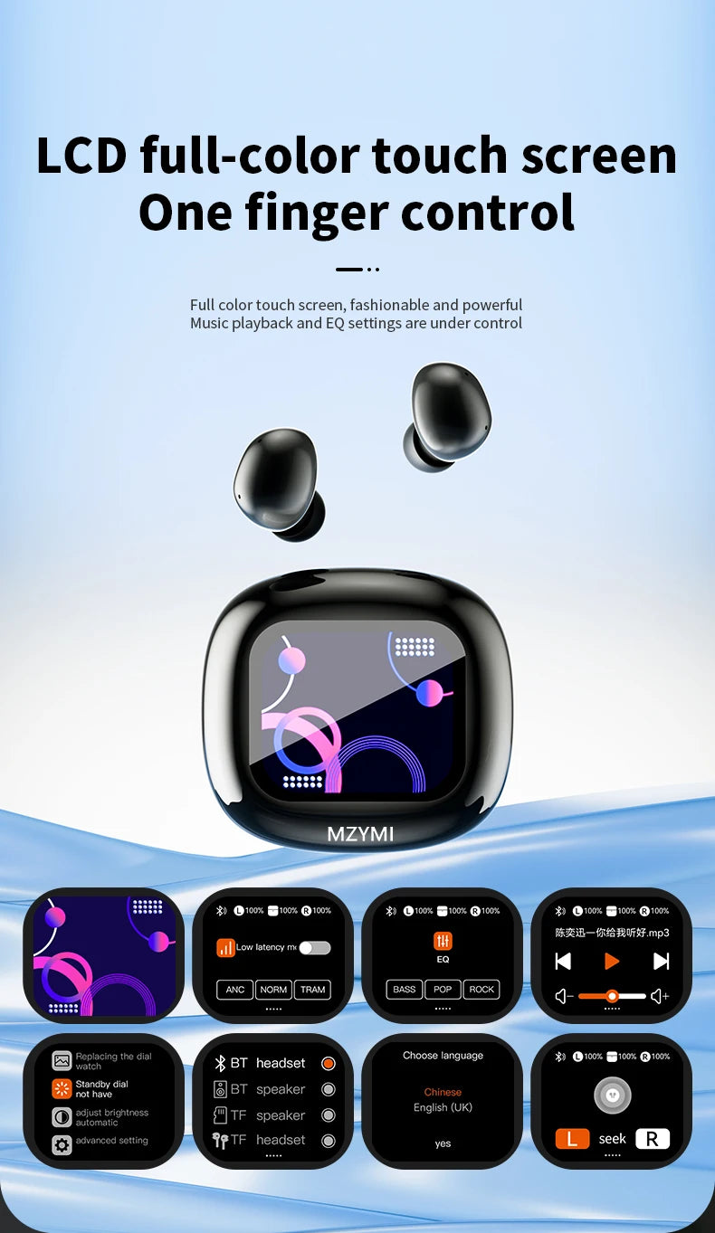 INMAS S09 Wireless Earbuds ANC Bluetooth Touch Control