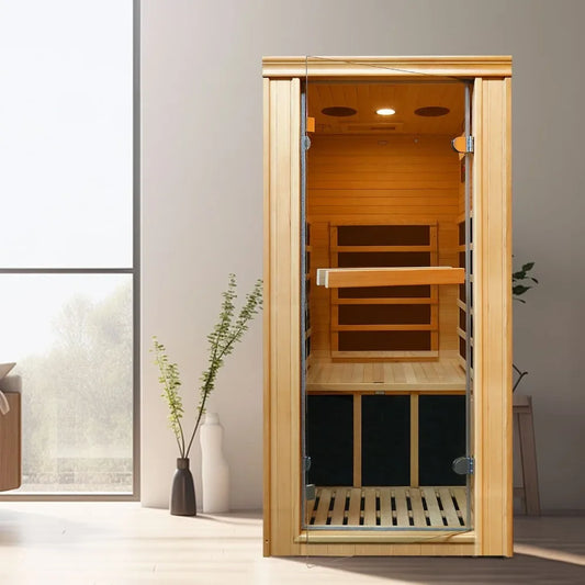 Far Infrared Single Person Indoor Sauna With Bluetooth Music