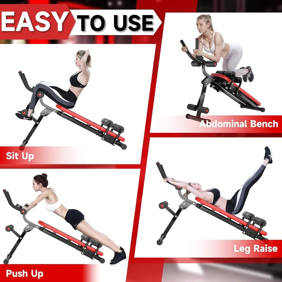 XMSJ Adjustable Ab Workout Bench FiveInOne Core Trainer