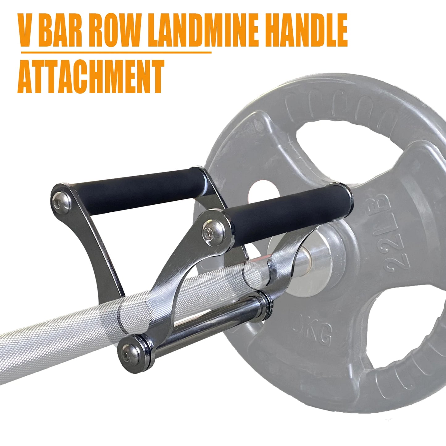 V Bar Row Landmine Handle Attachment for Barbell Bars T Bar Row Attachment Core Strength Training Accessories