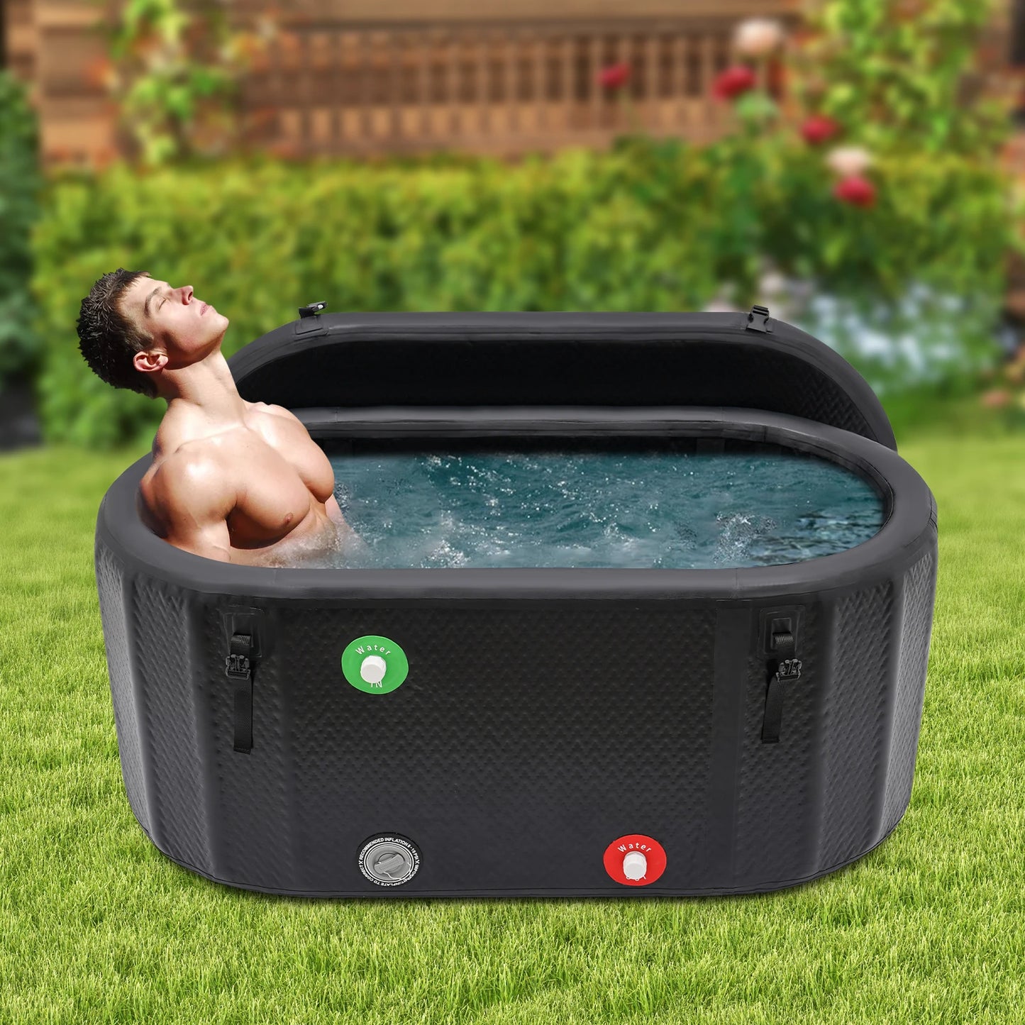 Hign-concerned Inflatable Cold Plunge Tub Insulated Lid