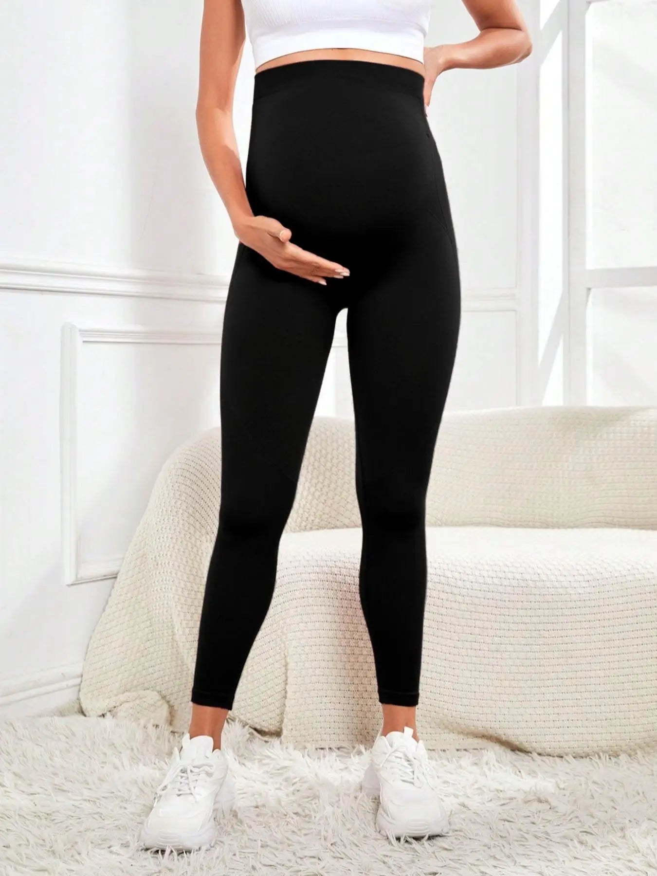 High Waist Maternity Leggings for Pregnancy Support