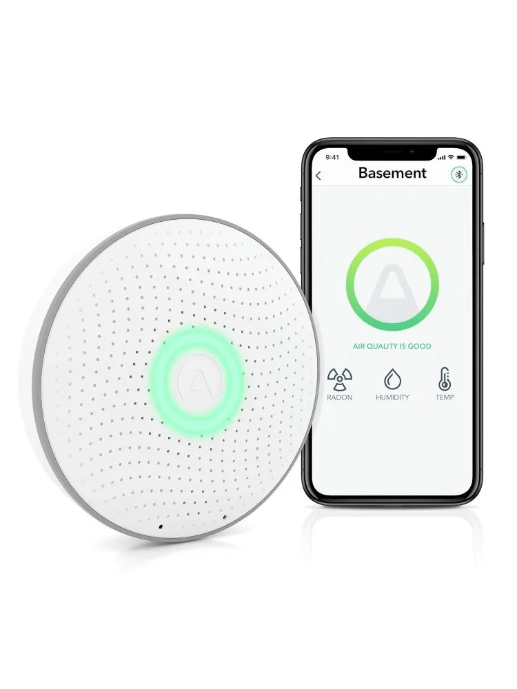2950 Wave Radon - Smart Radon Detector with Humidity & Temperature Sensor Easy-to-Use  Accurate  No Lab Fees